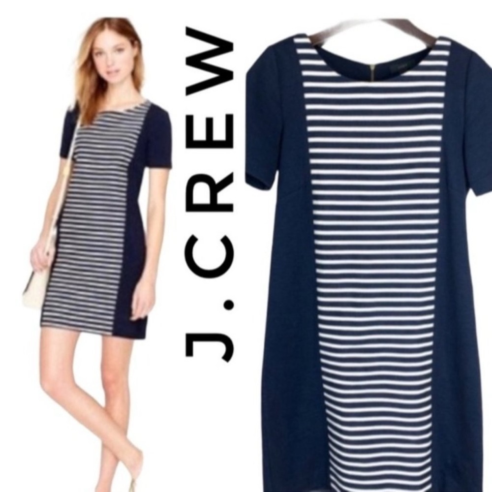 J Crew striped bodycon dress